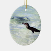 かわいいガラパゴスペンギン セラミックオーナメント (右)