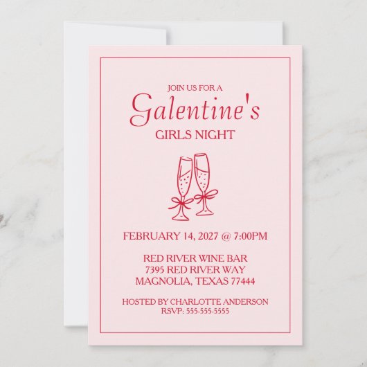 かわいいガレンタインズデー XOXO ピンク レッド シーズンカード (正面)