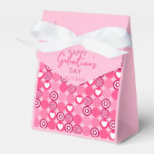 かわいいガレンティンの日ピンクのハートと花柄 フェイバーボックス (正面サイド)