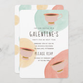 かわいいガレンティン最高ののデイテアスパーティー 招待状 (正面/裏面)