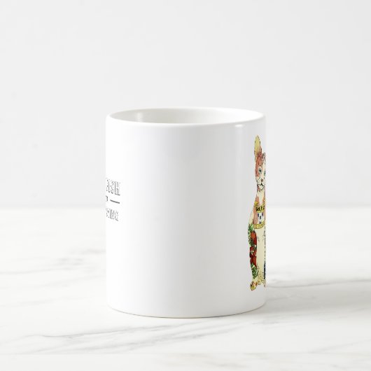 かわいいガングスタースフィンクス猫タトゥーおもしろいことわざ コーヒーマグカップ (中央)