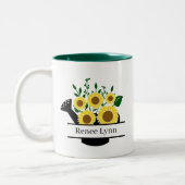 かわいいガーデニング好きの人が名前を付ける ツートーンマグカップ (左)