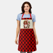かわいいガーデニング格言好き エプロン (着用した状態)