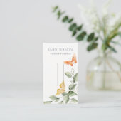 かわいいガーデンの葉蝶の髪のクリップディスプレイ 名刺 (スタンド正面)