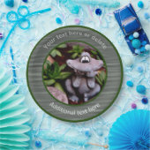 かわいいガーデンカエルパーソナライズされたパーティー ペーパープレート (パーティー)