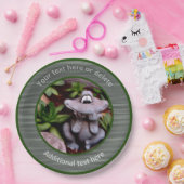 かわいいガーデンカエルパーソナライズされたパーティー ペーパープレート (パーティー)