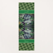 かわいいガーデンカエル多肉園パーソナライズされた ヨガマット (正面)