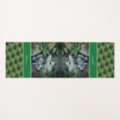 かわいいガーデンカエル多肉園パーソナライズされた ヨガマット (正面(横))