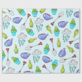 かわいいガーデンツール&植物球根 ラッピングペーパー (フラット)