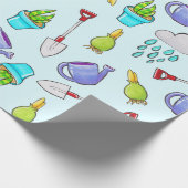 かわいいガーデンツール&植物球根 ラッピングペーパー (角)