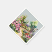かわいいガーデンパーティー愛好家 スタンダードカクテルナプキン (角)