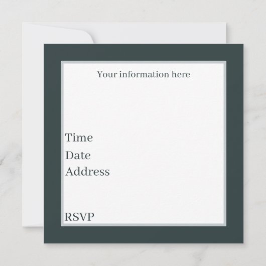 かわいいガーデンパーティー愛好家 招待状 (裏面)