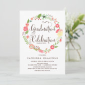 かわいいガーデンヘア 卒業パーティー招待状 招待状 (スタンド正面)
