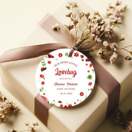 かわいいガーデン小さなラディバグ赤ちゃんシャワー招待状 フェイバータグ