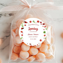 かわいいガーデン小さなラディバグ赤ちゃんシャワー招待状