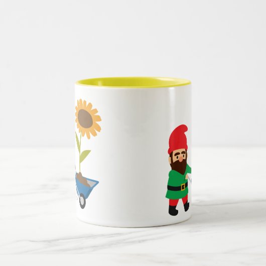 かわいいガーデン格言おもしろい ツートーンマグカップ (中央)