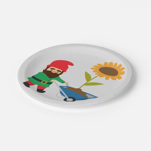 かわいいガーデン格言おもしろい ペーパープレート (アングル)