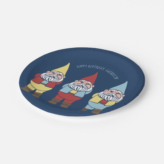 かわいいガーデン格言カスタムメッセージパーティー ペーパープレート (アングル)