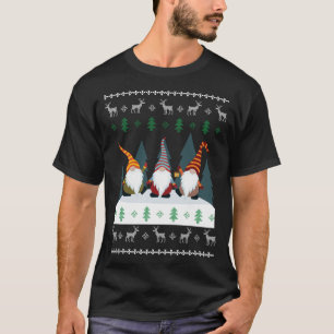 かわいいガーデン格言クリスマス小妖精や小人醜いクリスマス Tシャツ