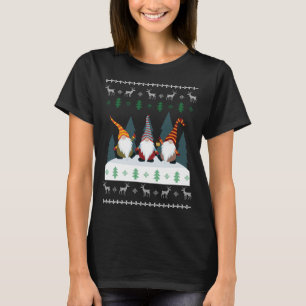 かわいいガーデン格言クリスマス小妖精や小人醜いクリスマス Tシャツ