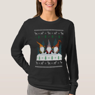 かわいいガーデン格言クリスマス小妖精や小人醜いクリスマス Tシャツ