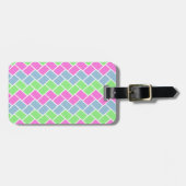 かわいいガーリーおしゃれなジグザグの長方形 ラゲッジタグ (正面横)