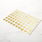 かわいいガーリーおもしろいカスタム会話キャンディハート 箔シーズンカード (回転した状態)