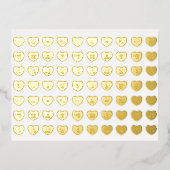 かわいいガーリーおもしろいカスタム会話キャンディハート 箔シーズンポストカード (正面)