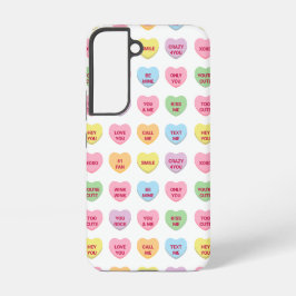 かわいいガーリーおもしろいカスタム会話ハートパターン SAMSUNG GALAXY S22ケース
