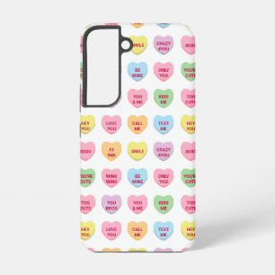 かわいいガーリーおもしろいカスタム会話ハートパターン SAMSUNG GALAXY S22ケース