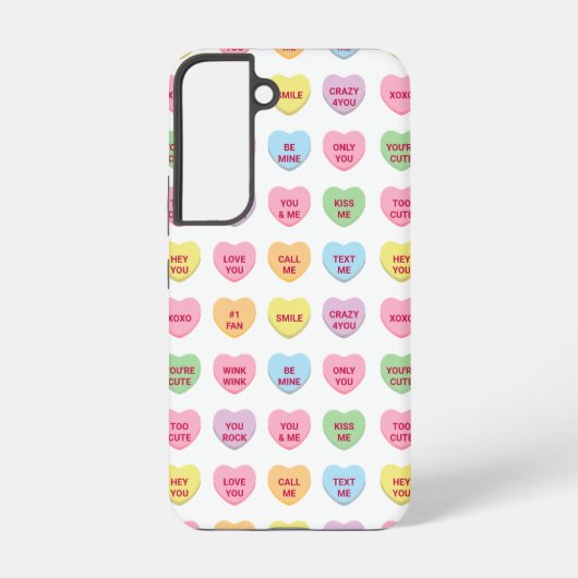 かわいいガーリーおもしろいカスタム会話ハートパターン SAMSUNG GALAXYケース (裏面)