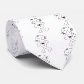 かわいいガーリーエイリアンスカルクロスボーン ネクタイ (ロール)