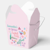 かわいいガーリーカスタム21歳のバースデーカクテル フェイバーボックス (オープン)