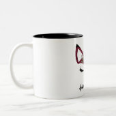 かわいいガーリーキツネ名パーソナライズされた ツートーンマグカップ (左)