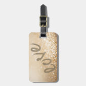 かわいいガーリーキラキラ《写真》ぼけ味、愛パーソナライズされた愛 ラゲッジタグ (正面縦)