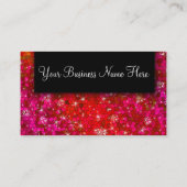 かわいいガーリーグリッタープロフェッショナルヘアメイクアップアーティスト 名刺 (裏面)