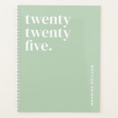 かわいいガーリーグリーン2025 プランナー手帳 (正面)