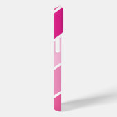 かわいいガーリースクリプト名ピンクのストライプパターン Case-Mate iPhoneケース (裏面 / 右)