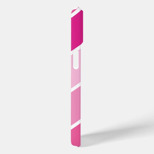 かわいいガーリースクリプト名ピンクのストライプパターン Case-Mate iPhoneケース (裏面 / 右)