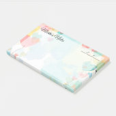 かわいいガーリーハートバルーン10" x 6" ポストイット (アングル)