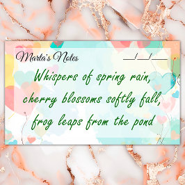 かわいいガーリーハートバルーン10" x 6" ポストイット