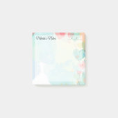 かわいいガーリーハートバルーン3" x 3" ポストイット (正面)