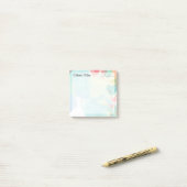 かわいいガーリーハートバルーン3" x 3" ポストイット (デスク上)