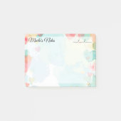 かわいいガーリーハートバルーン4" x 3" ポストイット (正面)