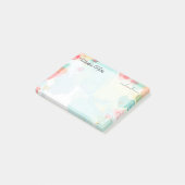 かわいいガーリーハートバルーン4" x 3" ポストイット (アングル)