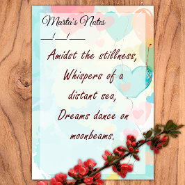 かわいいガーリーハートバルーン4" x 6" ポストイット