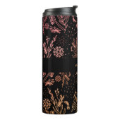 かわいいガーリーバラ金ゴールドフローラ署名 タンブラー (回転左)