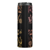 かわいいガーリーバラ金ゴールドフローラ署名 タンブラー (裏面)