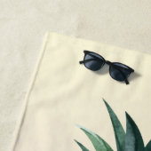 かわいいガーリーパイナップル熱帯性花グラデーション花 ビーチタオル (インサイチュ)