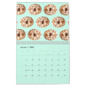 かわいいガーリーパンケーキドーナッツケーキフルーツグルメ カレンダー (1月 2026)